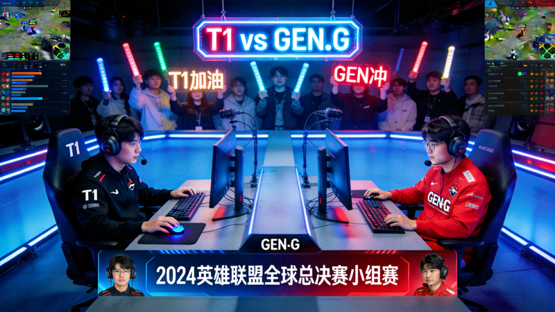 英雄联盟世界赛小组赛T1对阵GEN.G电竞直播